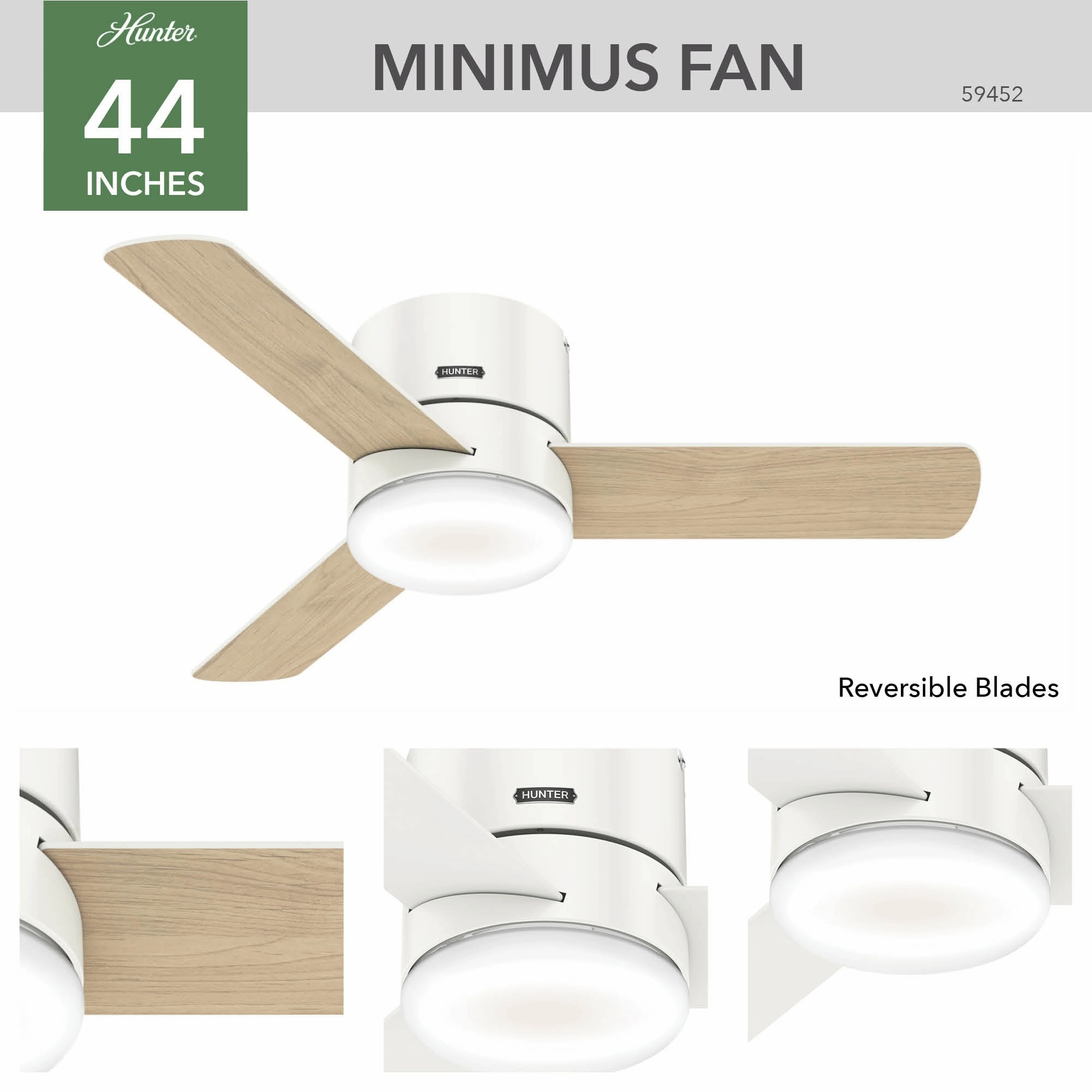 Minimus 44"Ceiling Fan Fresh White