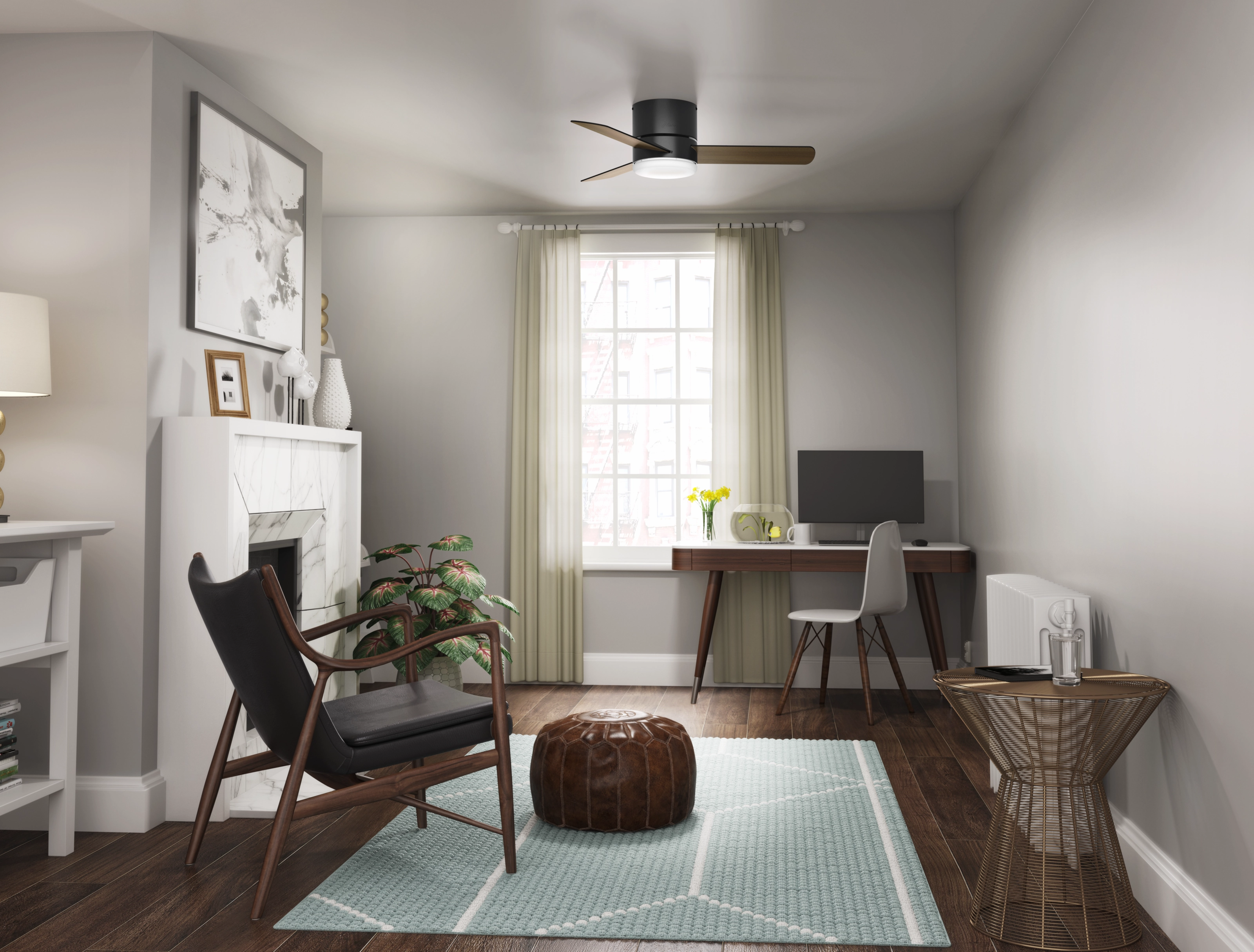 Minimus 44"Ceiling Fan Matte Black