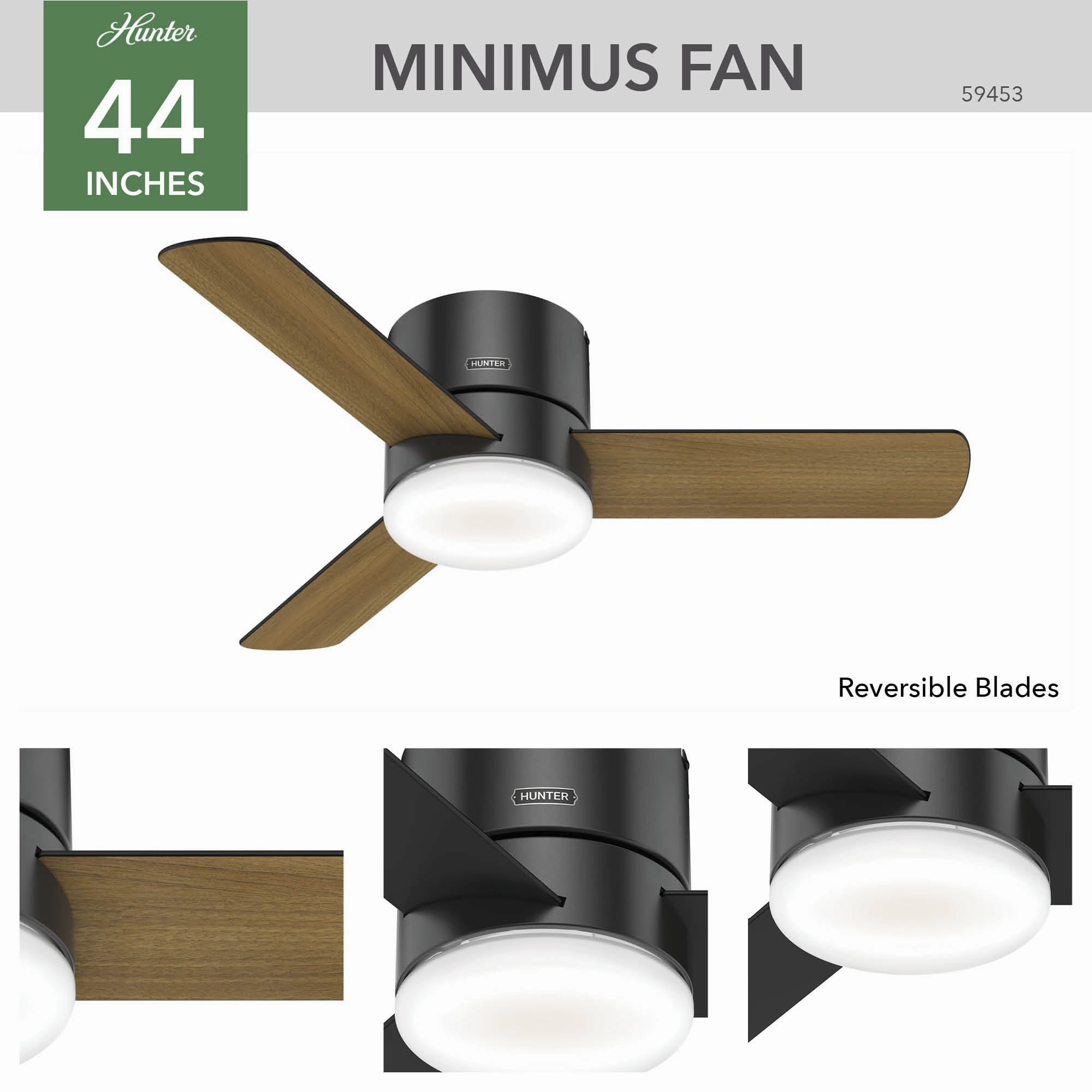 Minimus 44"Ceiling Fan Matte Black