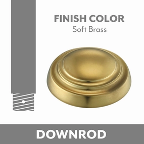 Minka Aire Ceiling Fan Downrod Soft Brass adjustable fans for targeted cooling