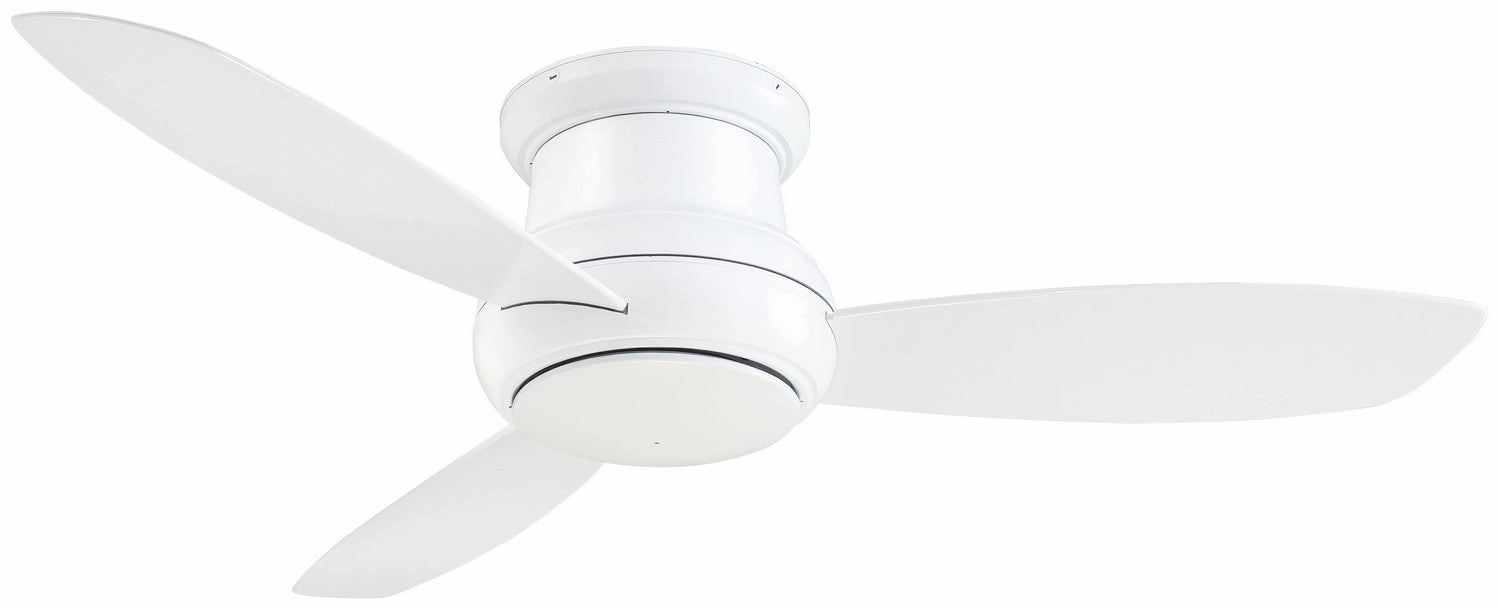 Minka Aire Concept II Wet LED 52" Flushmount Outdoor Ceiling Fan with 14W Led light and Wall Control