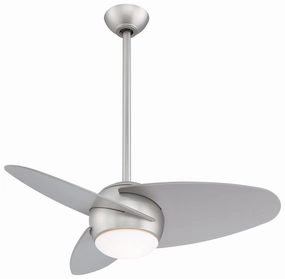 Minka Aire Slant 36" DC Ceiling Fan with 18W LED Light and Remote Control Modern ceiling fan for home cooling
