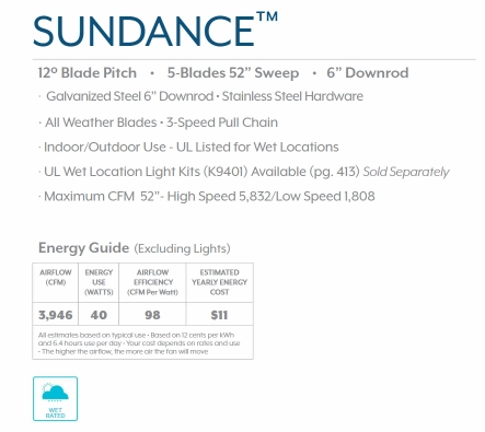 Minka Aire Sundance Outdoor Pull Chain Ceiling Fan