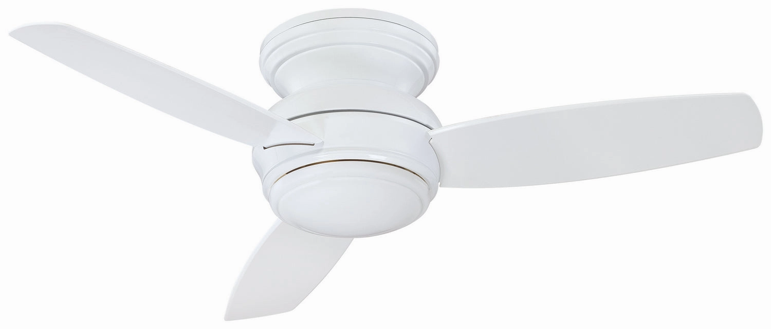 Minka Aire Traditional Concept LED Flushmount Outdoor Ceiling Fan with 14W Dimmable LED and Wall Control