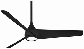 Minka Aire Twist 52" DC Ceiling Fan with 20W LED Dimmable Light and Remote Control Modern ceiling fan for home cooling