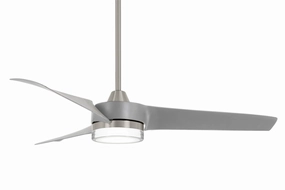 Minka Aire Veer 56" Ceiling Fan in with 16W LED Light and Remote Control quiet indoor fans for bedrooms and offices