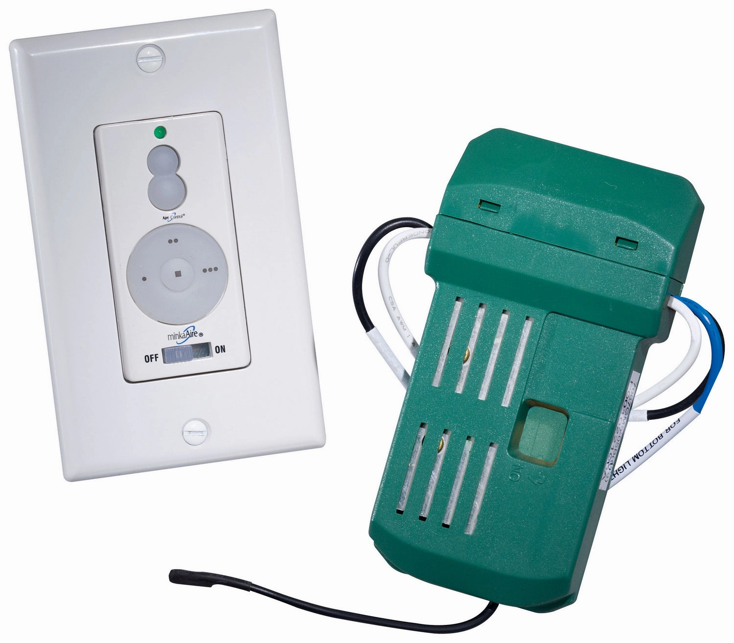 Minka Aire Wall Control System White oscillating electric fans for full room circulation