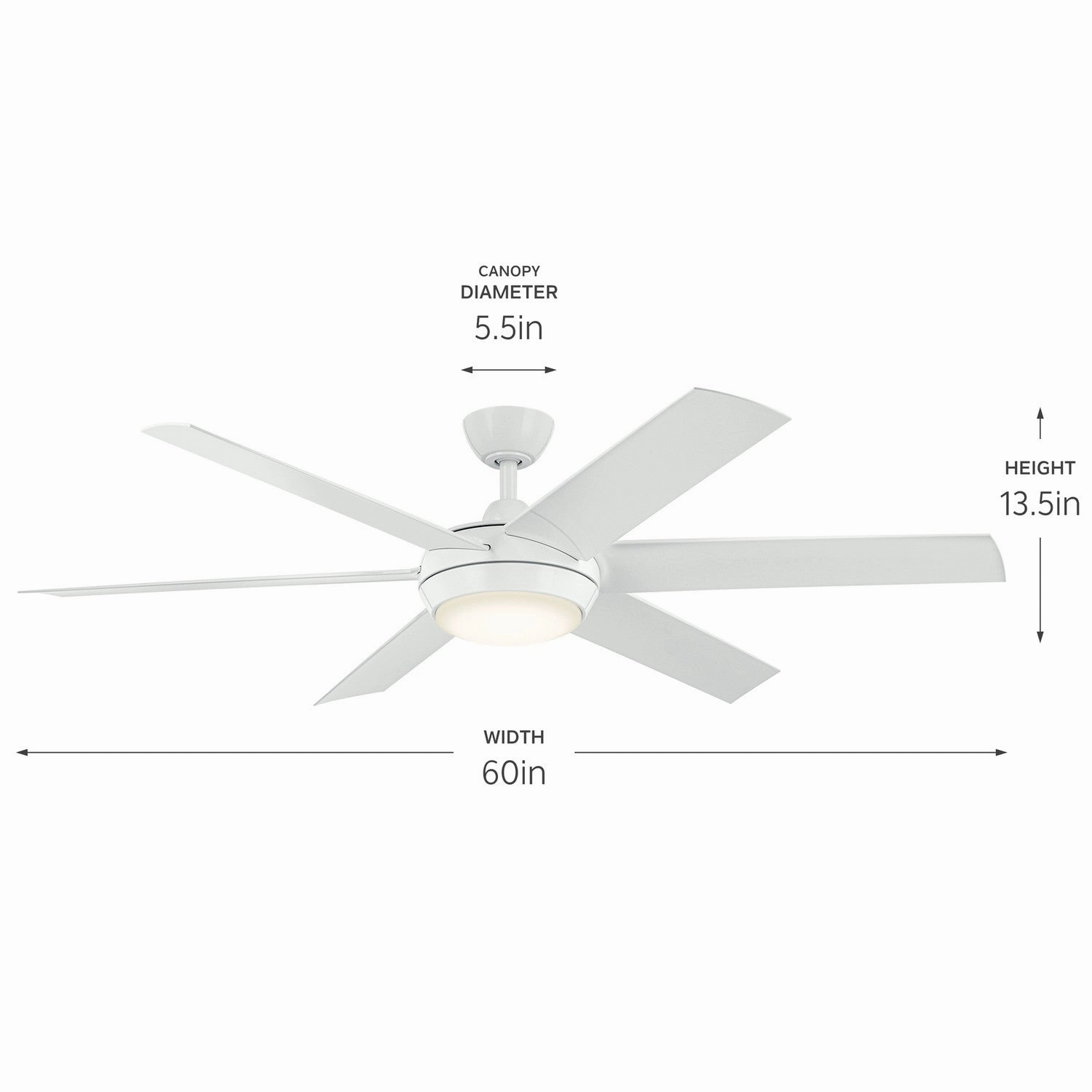 Mint 60"Ceiling Fan White