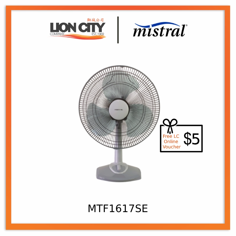 Mistral 16 Electric Table Fan MTF1617SE * Free $5 LC Online Voucher standard all-purpose electric cooling fans