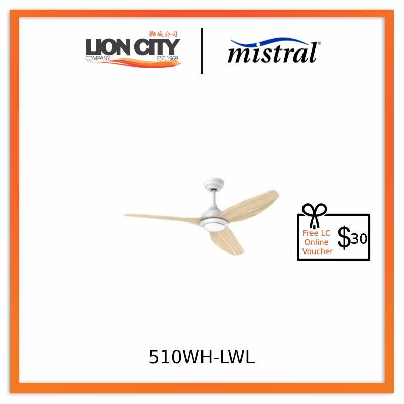 MISTRAL CEILING FAN 510WH-LWL standard all-purpose electric cooling fans