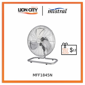 Mistral MFF1845N 18" Metal Floor Fan * Free $12 LC Online Voucher standard all-purpose electric cooling fans