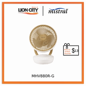 Mistral MHV880R-G 8" DC High Velocity Table Fan standard all-purpose electric cooling fans