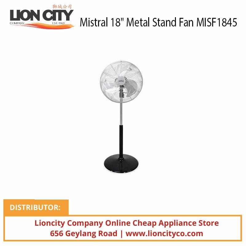Mistral MISF1845 18 inch Metal Stand Fan - Aluminum Blade standard all-purpose electric cooling fans