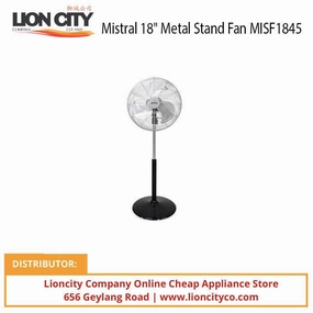 Mistral MISF1845 18 inch Metal Stand Fan - Aluminum Blade standard all-purpose electric cooling fans