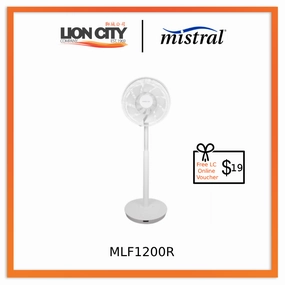 Mistral MLF1200R 12" DC Living Fan W/R * Free $19 LC Online Voucher standard all-purpose electric cooling fans