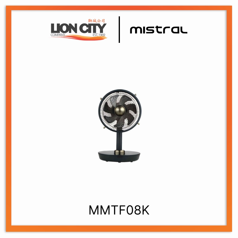Mistral MMTF08K 8" DC  Table Fan Metal standard all-purpose electric cooling fans