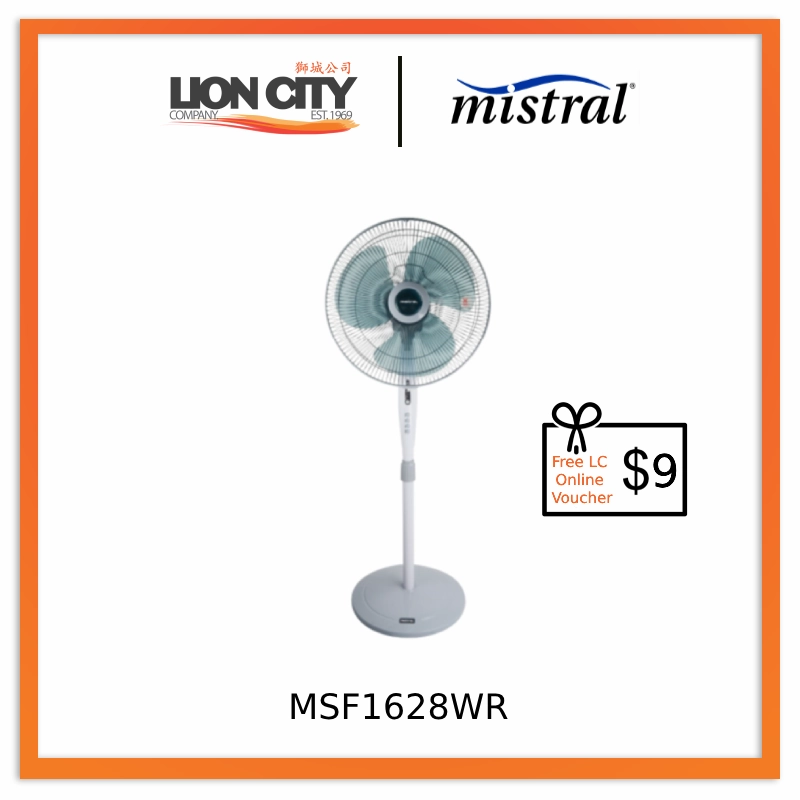 Mistral MSF1628WR 16 Inch Stand Fan W/Remote - Black, 2yr Full Warranty * Free $9 LC Online Voucher standard all-purpose electric cooling fans