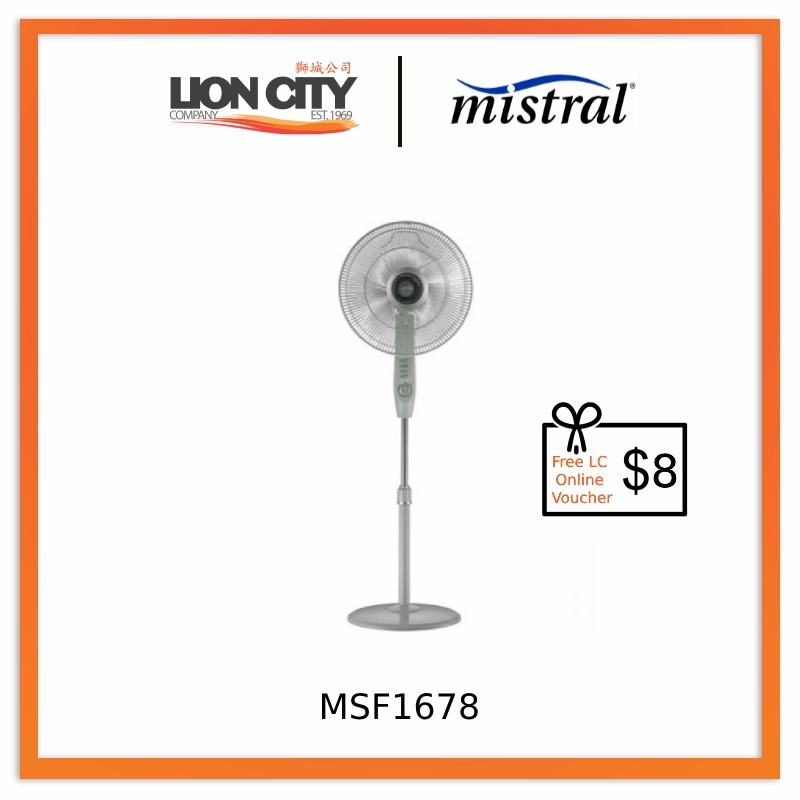 Mistral MSF1678 16" Stand Fan * Free $8 LC Online Voucher standard all-purpose electric cooling fans