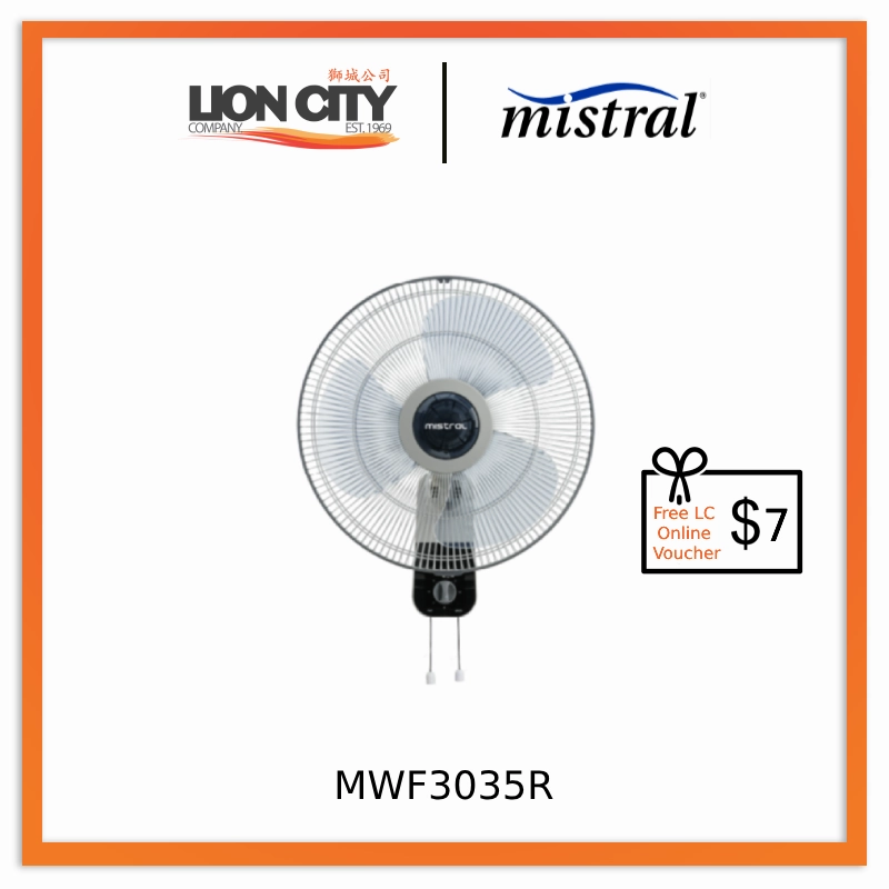Mistral MWF3035R 12IN Wall Fan W/RC * Free $7 LC Online Voucher standard all-purpose electric cooling fans