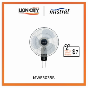 Mistral MWF3035R 12IN Wall Fan W/RC * Free $7 LC Online Voucher standard all-purpose electric cooling fans