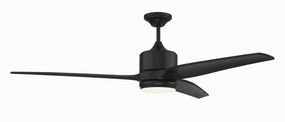 Mobi Indoor/Outdoor 60"Ceiling Fan Flat Black outdoor exterior fans for patio cooling