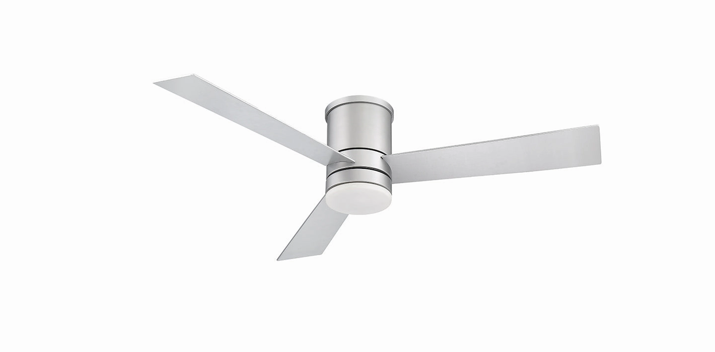 Modern Forms Fan Axis Smart Outdoor DC Flushmount Ceiling Fan with 19.5W CCT LED and Remote