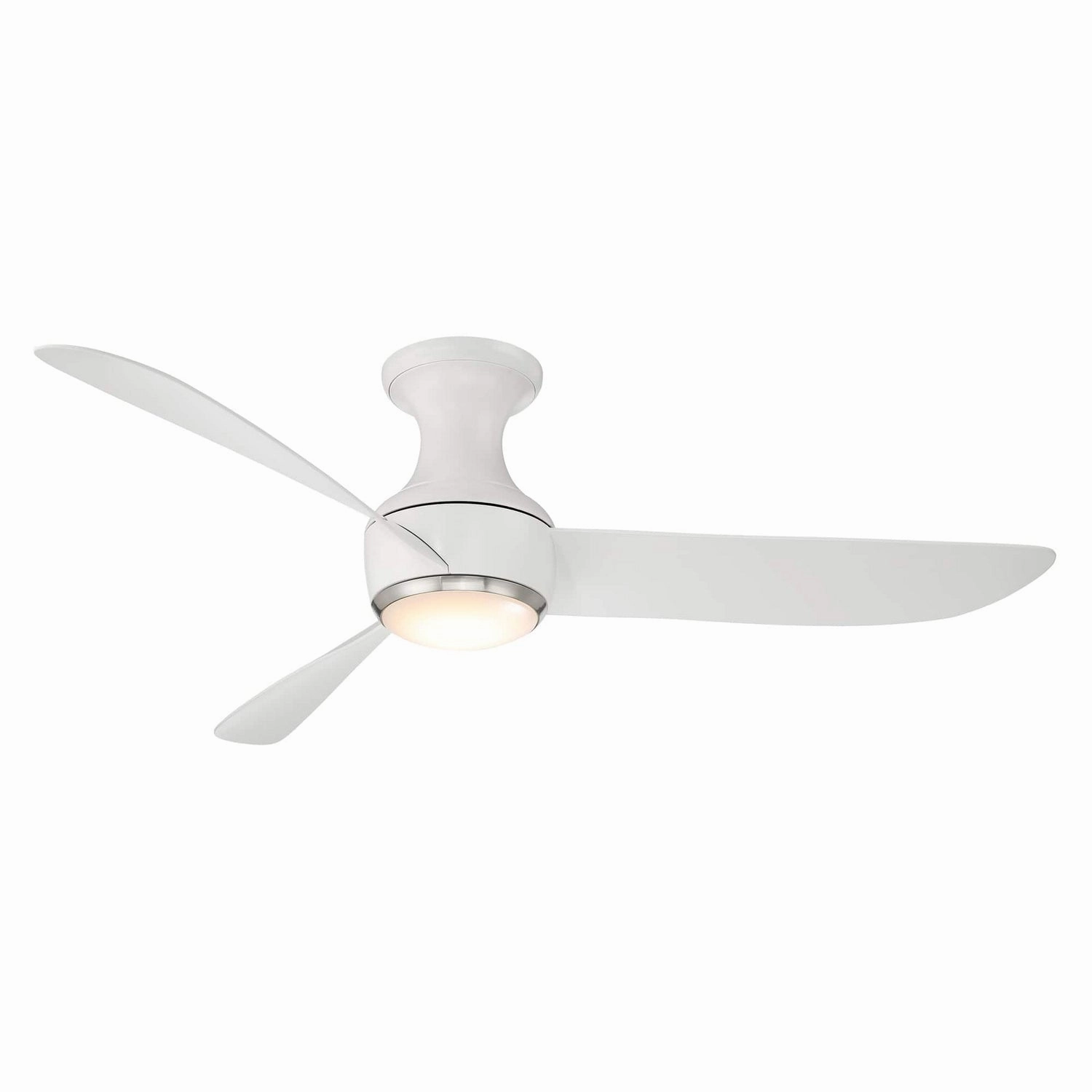 Modern Forms Fan Corona Smart Outdoor DC Flushmount Ceiling Fan with 19.5W CCT LED and Remote