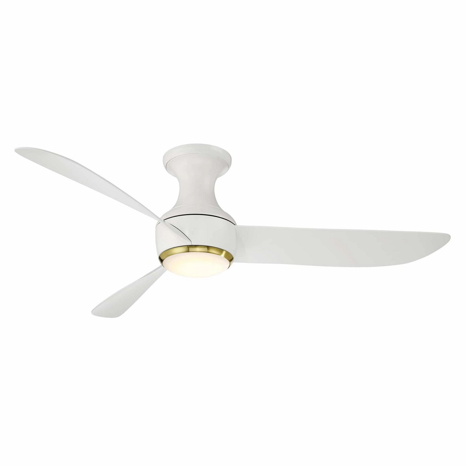 Modern Forms Fan Corona Smart Outdoor DC Flushmount Ceiling Fan with 19.5W CCT LED and Remote