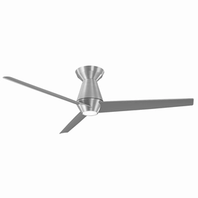 Modern Forms Fan Slim 52" Smart Outdoor DC Flushmount Ceiling Fan with 11.5W CCT LED and Remote low-noise indoor fans for peaceful settings