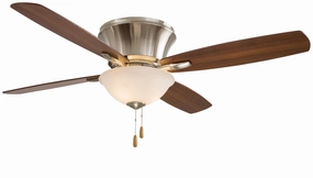 Mojo Ii 52"Ceiling Fan Brushed Nickel quiet medium fans for living room use