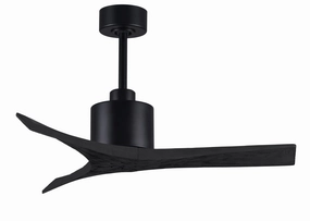 Mollywood 42"Ceiling Fan Matte Black quiet small fans for desk or nightstand