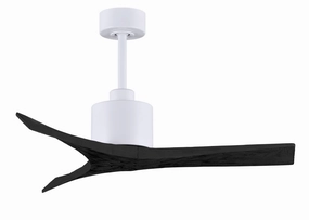 Mollywood 42"Ceiling Fan Matte White quiet small fans for desk or nightstand