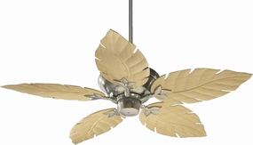 Monaco 52"Patio Fan Satin Nickel weatherproof fans for outdoor environments