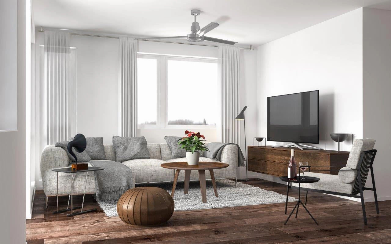 Mondo 54 54"Ceiling Fan Brushed Polished Nickel