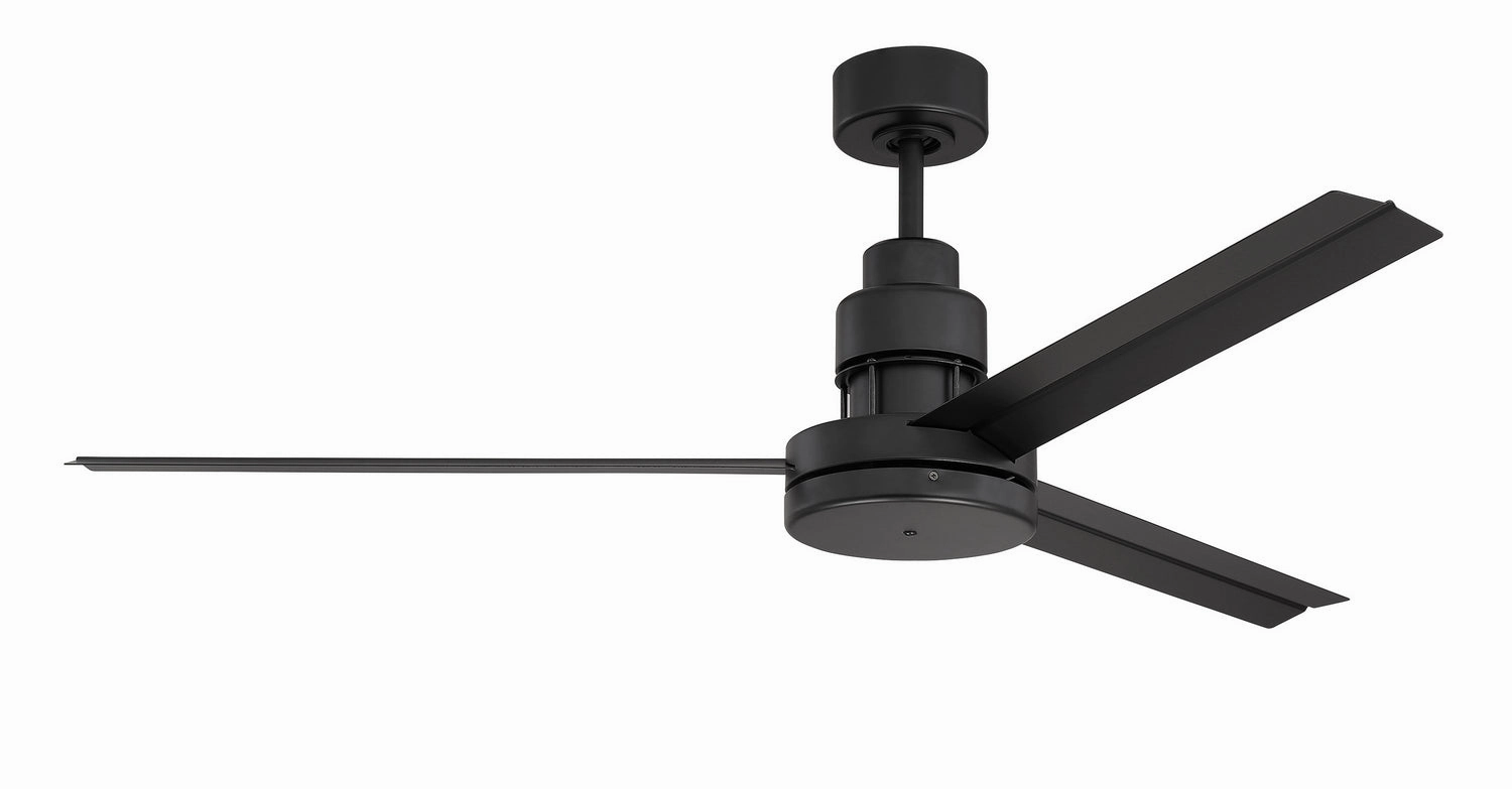 Mondo 54" Indoor/Outdoor 54"Ceiling Fan Flat Black cool breeze fans for quiet operation