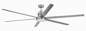 Mondo 80 80"Ceiling Fan Brushed Polished Nickel large electric fans for spacious rooms