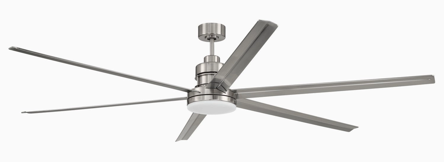 Mondo 80 80"Ceiling Fan Brushed Polished Nickel large electric fans for spacious rooms
