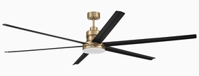 Mondo 80 80"Ceiling Fan Satin Brass large electric fans for spacious rooms