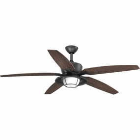 Montague 60" Ceiling Fan Forged Black weatherproof fans for outdoor environments