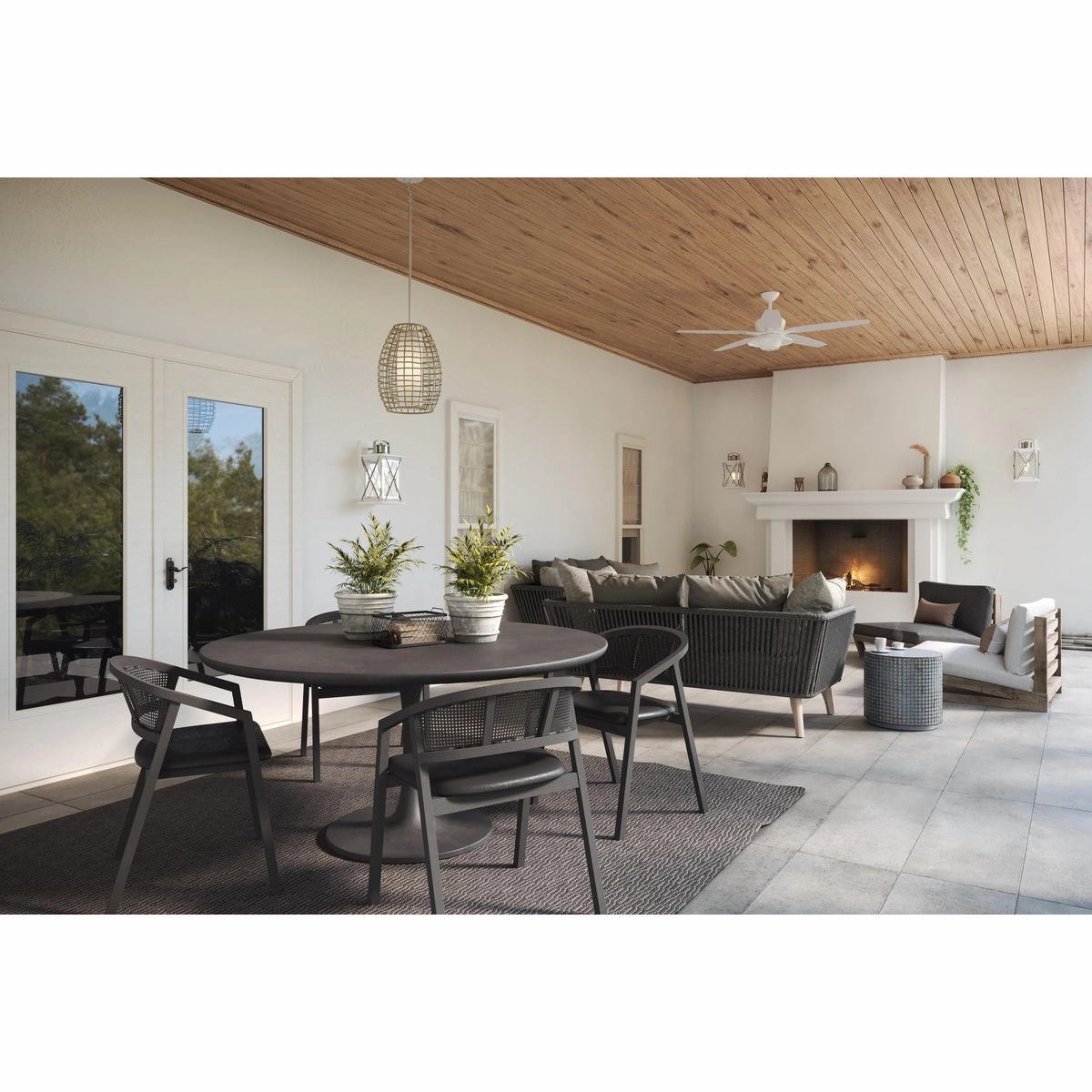 Montague 60" Ceiling Fan White