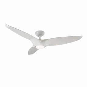 Morpheus Iii 60"Ceiling Fan Gloss White quiet electric fans for home use