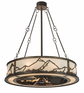Mountain Range 16 Light Chandel-Air portable medium fans with handle design