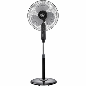 MyChoice 16" Stand Fan  Adjustable Height, Oscillation, Powerful, Quiet, Energy-efficient Cooling, Home/Office, 3-Speed, black, MC40 standing and wall fan combo for airflow control