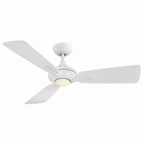 Mykonos 52"Ceiling Fan Matte White weatherproof fans for outdoor environments