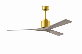 Nan 60"Ceiling Fan Brushed Brass home fans with built-in timer settings