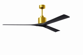 Nan XL 72"Ceiling Fan Brushed Brass oscillating medium fans with strong airflow