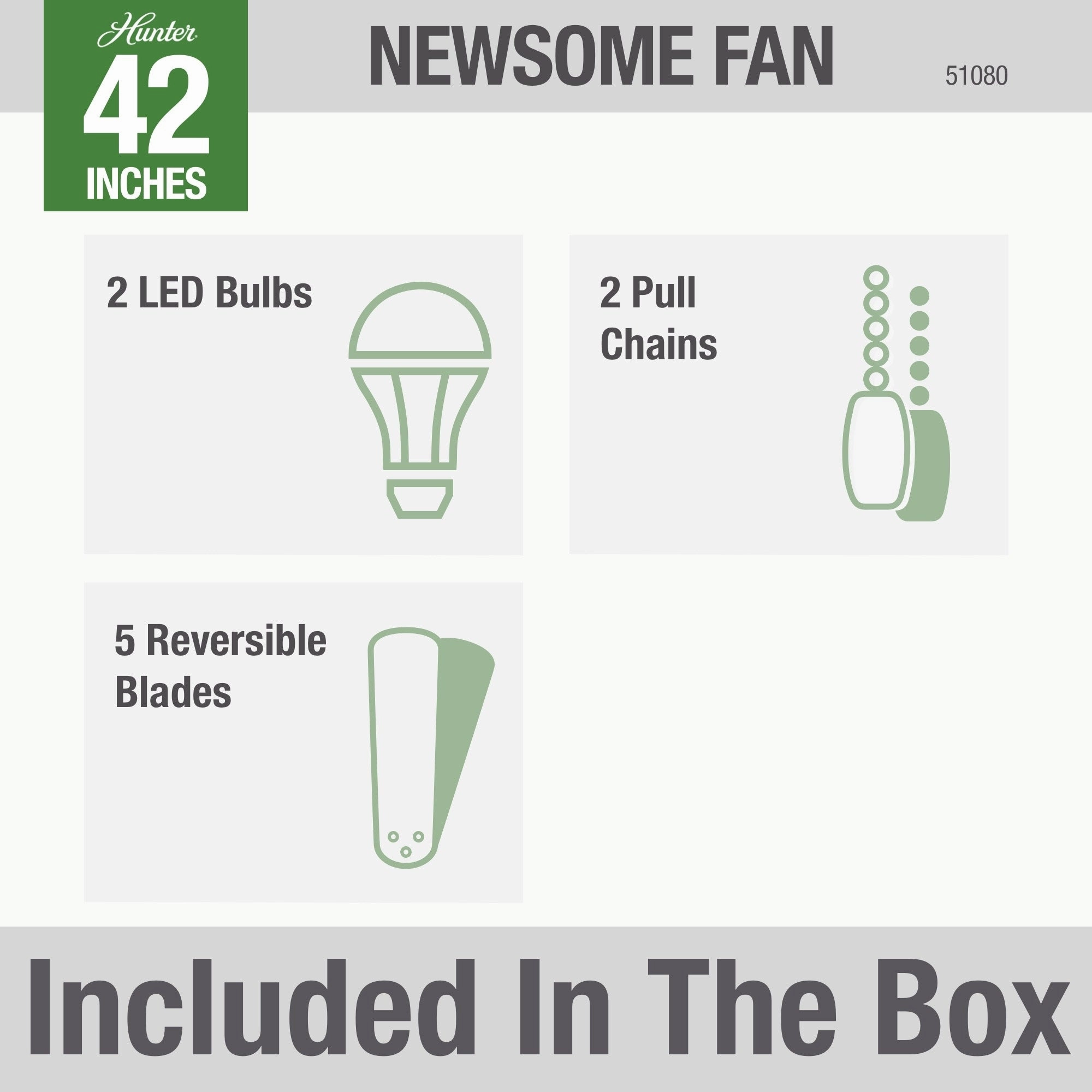 Newsome 42"Ceiling Fan Fresh White