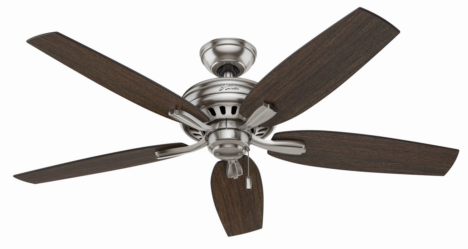 Newsome 52"Ceiling Fan Brushed Nickel quiet electric fans for home use