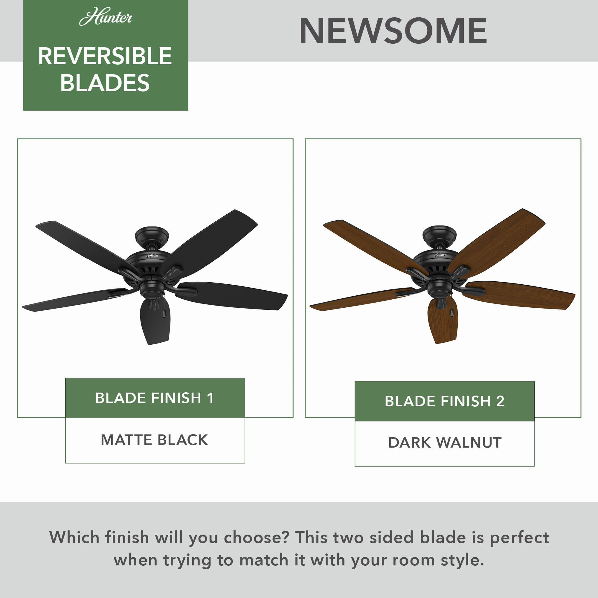 Newsome 52"Ceiling Fan Matte Black