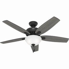 Newsome 52"Ceiling Fan Matte Black lightweight fans for moving around easily